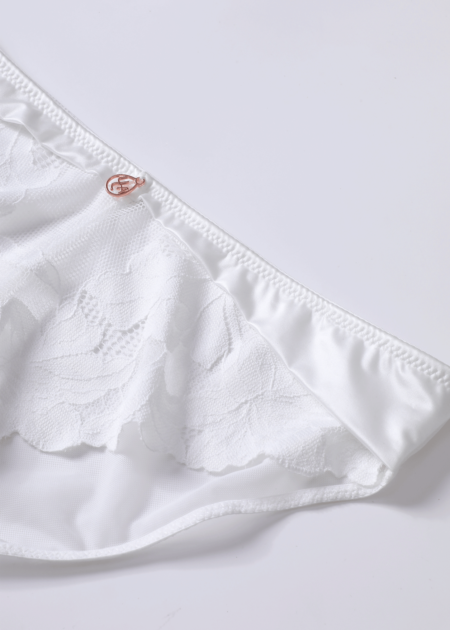 ZILLAH Plus Sexy White Lace Brief Panties