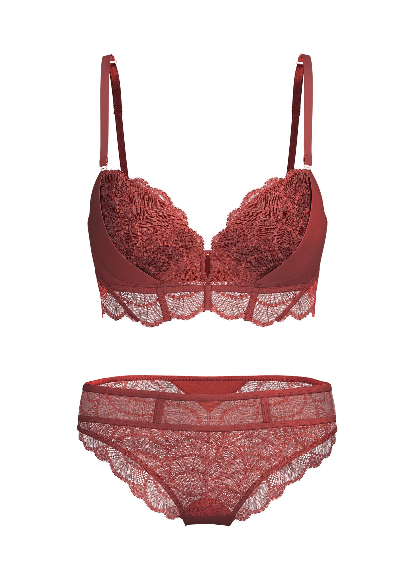 ANYA Plus Bronte Red Lace Lingerie