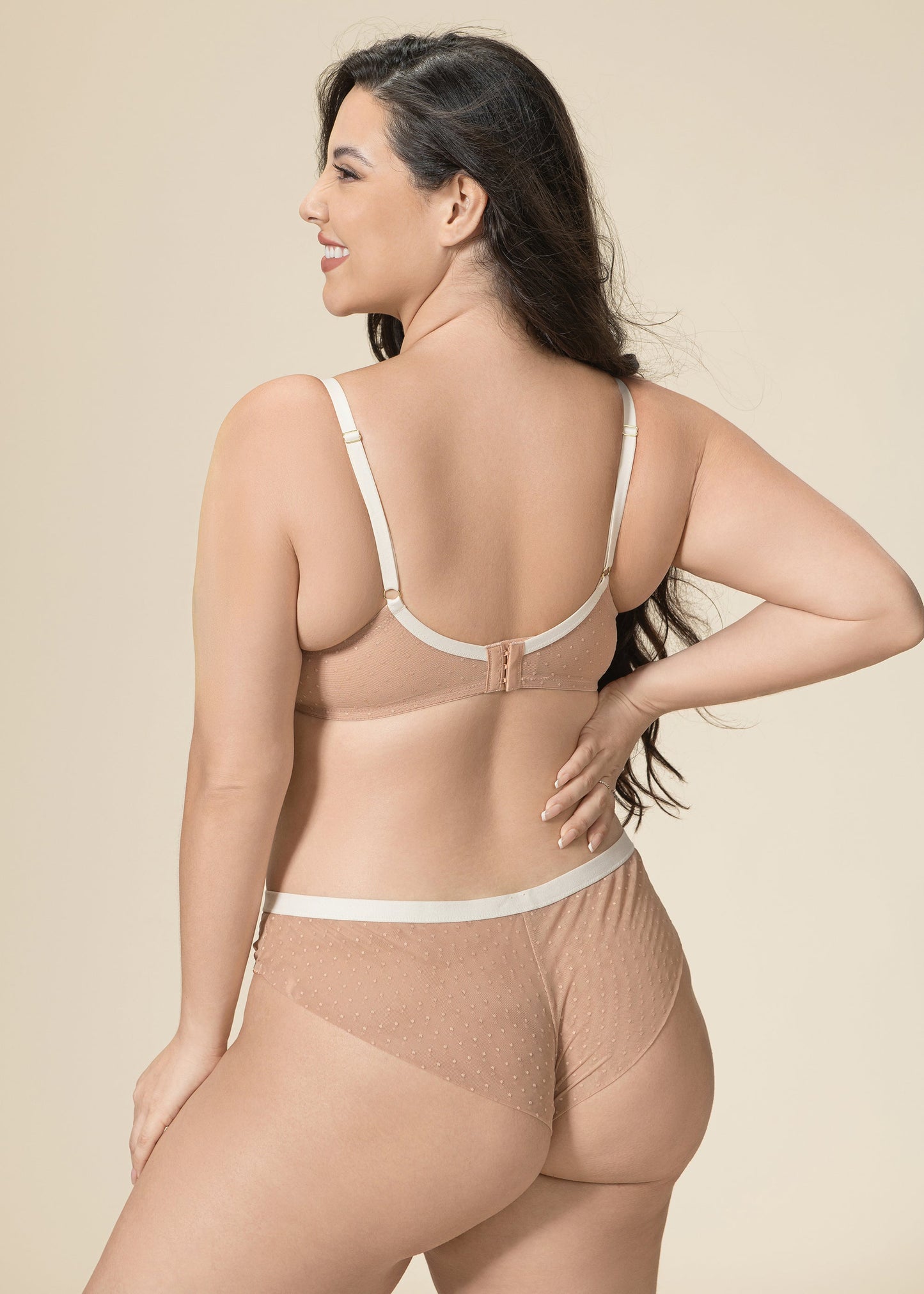 ZARINA Plus Flower Lace Push-Up Demi Bra
