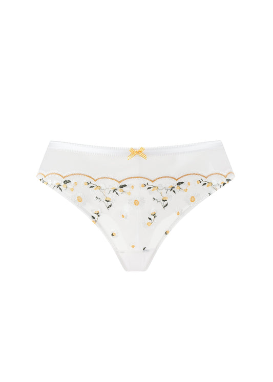 ADELE Plus Daisy Embroidery Lace Tanga Panties