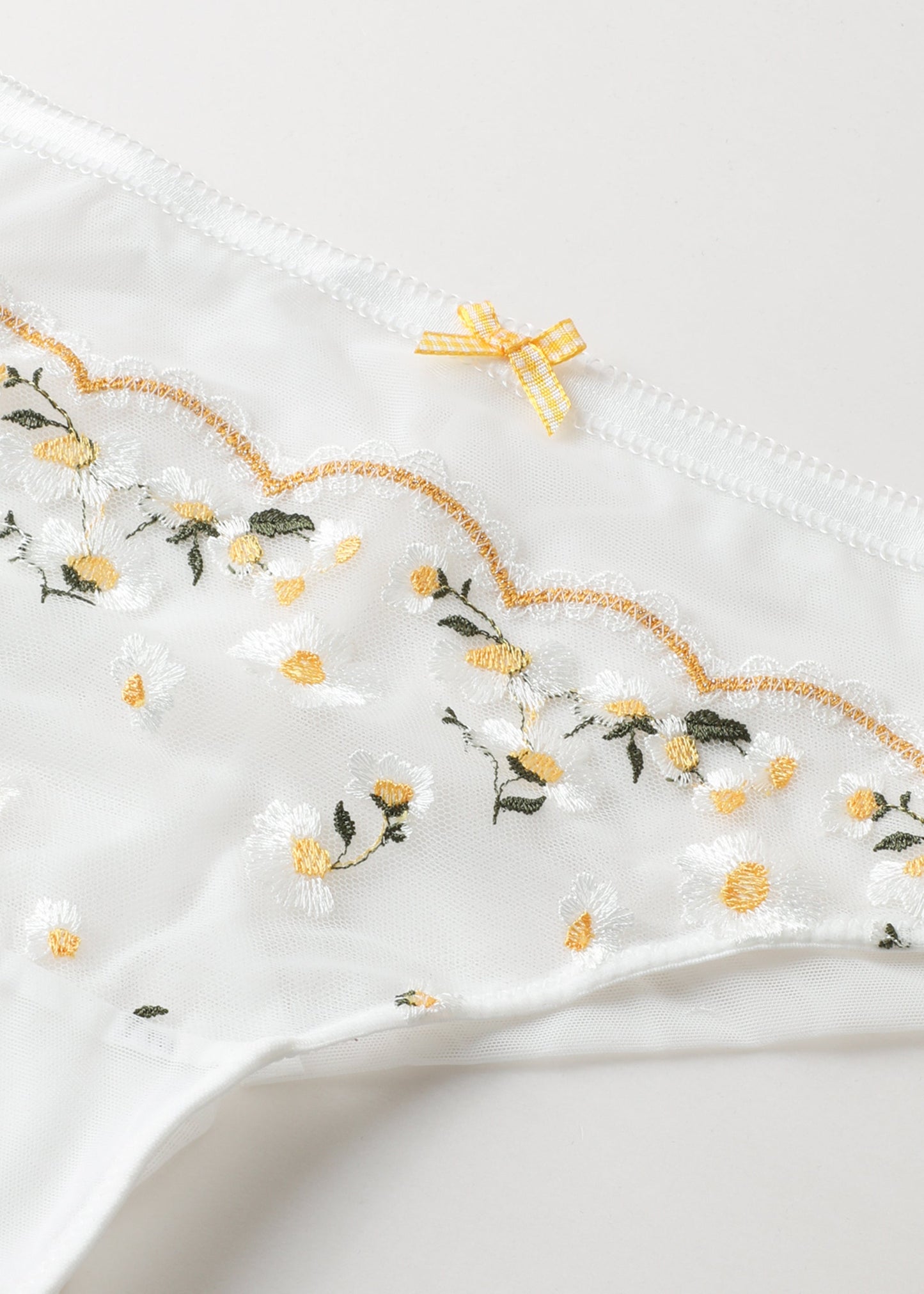 ADELE Daisy Embroidery Lace Tanga Panties