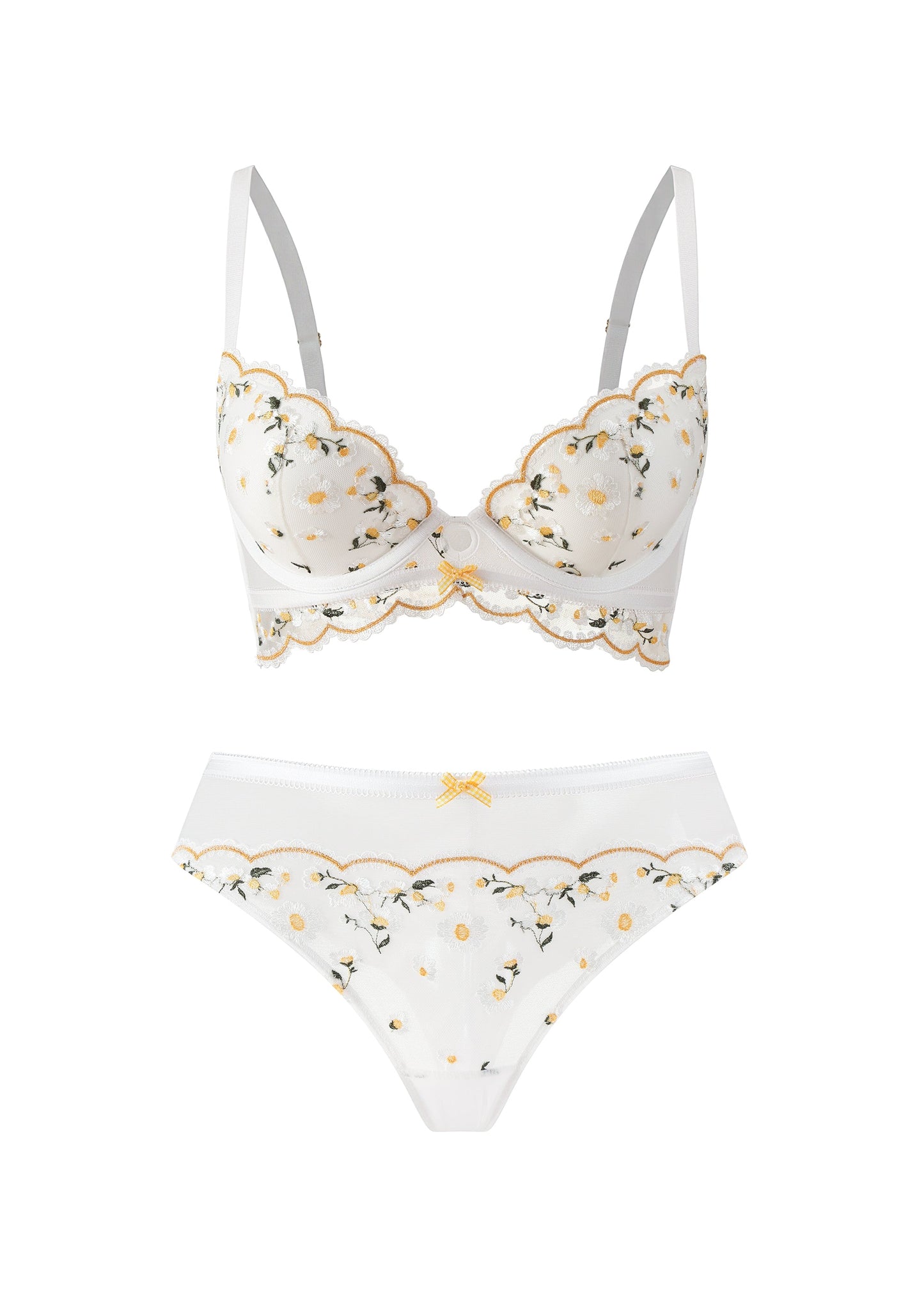 ADELE Daisy Embroidery Lace lingerie Set
