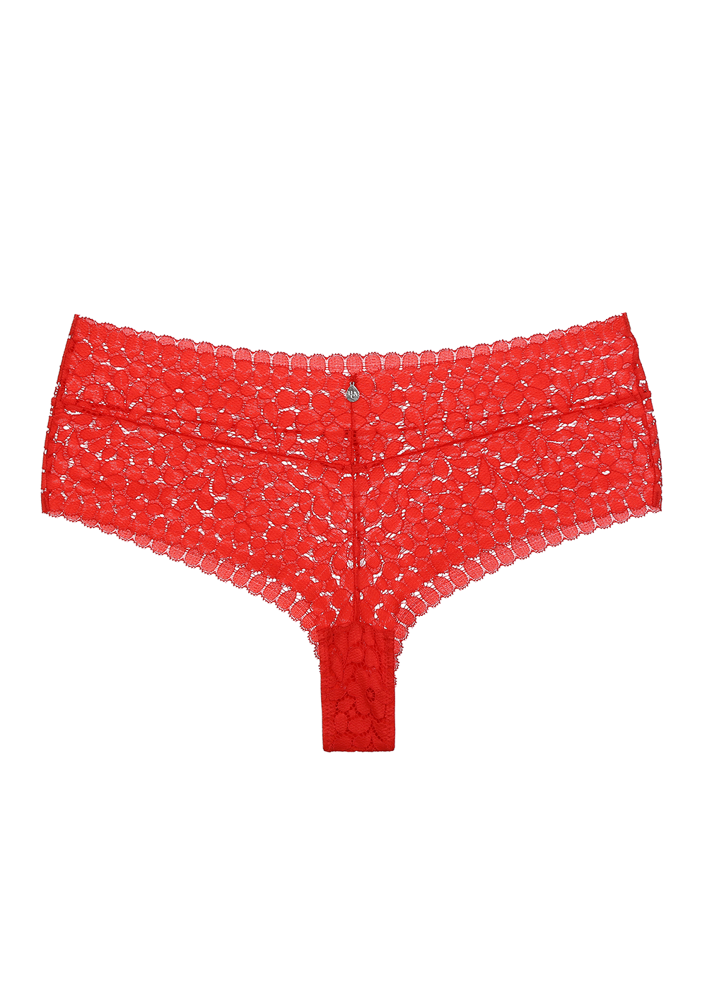 AMINA Plus Floral Lace Sweet Love Red Boyshorts