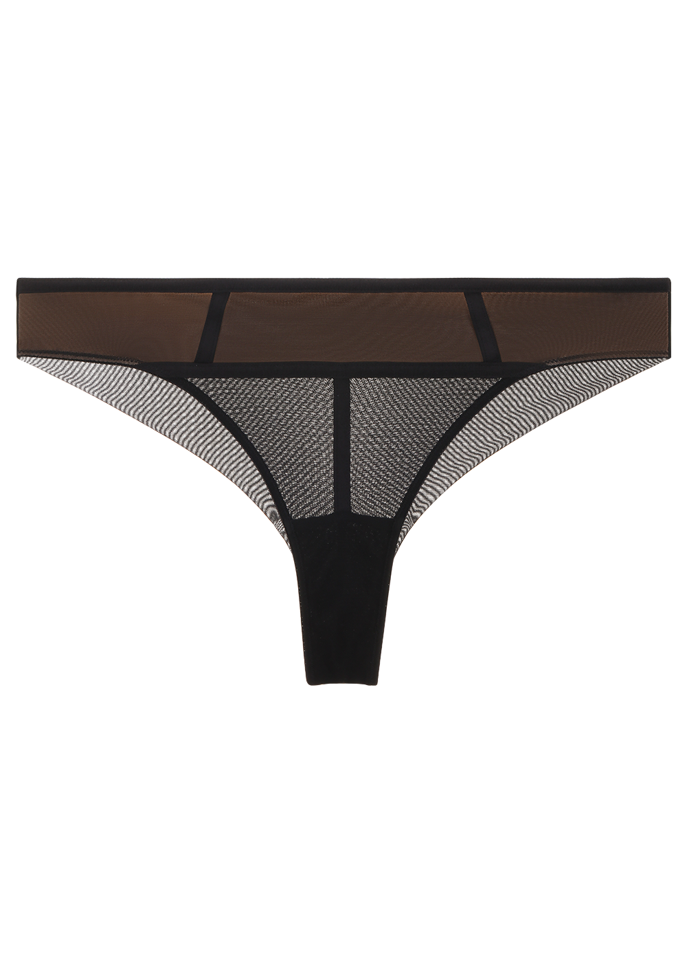 ANN Plus Black High-Waisted Mesh Hipster Panties