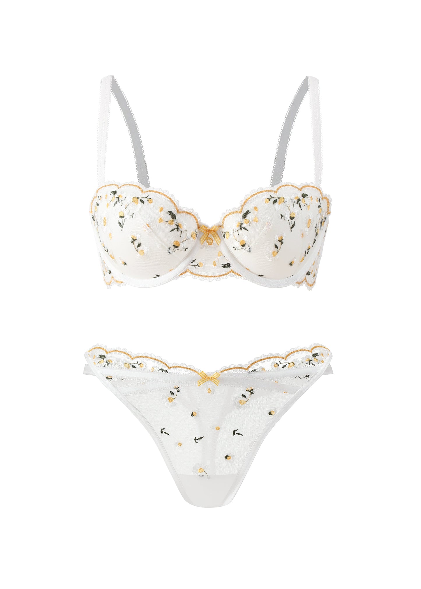 ARDEN Daisy Embroidery Lace lingerie Set