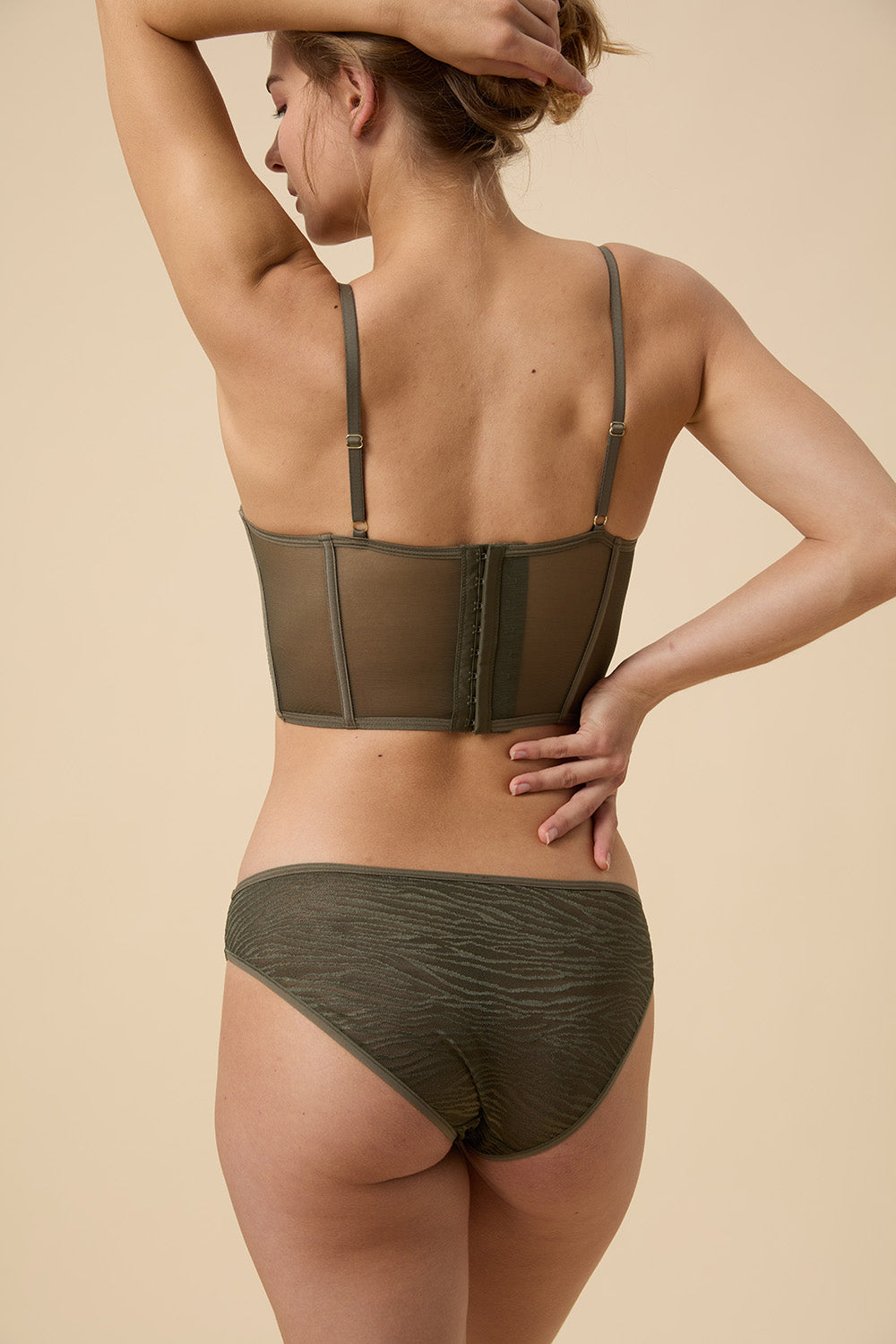 YOKO Zebra Mesh Brief Panties