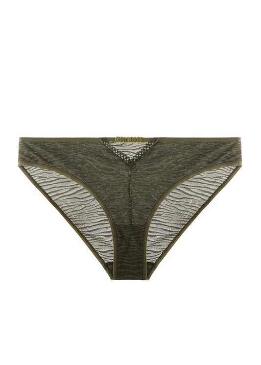 YOKO Plus Zebra Mesh Brief Panties